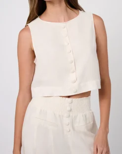 Boxy Linen Boatneck Top