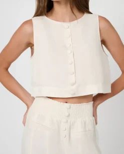 Boxy Linen Boatneck Top