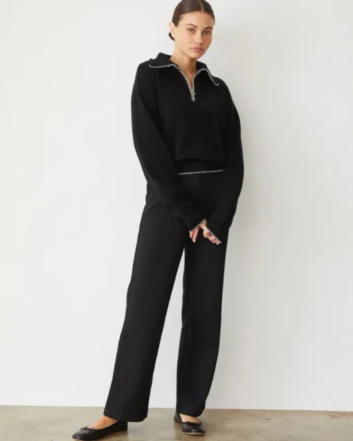 Cotton Knit Patch Pocket Pant