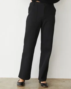 Cotton Knit Patch Pocket Pant