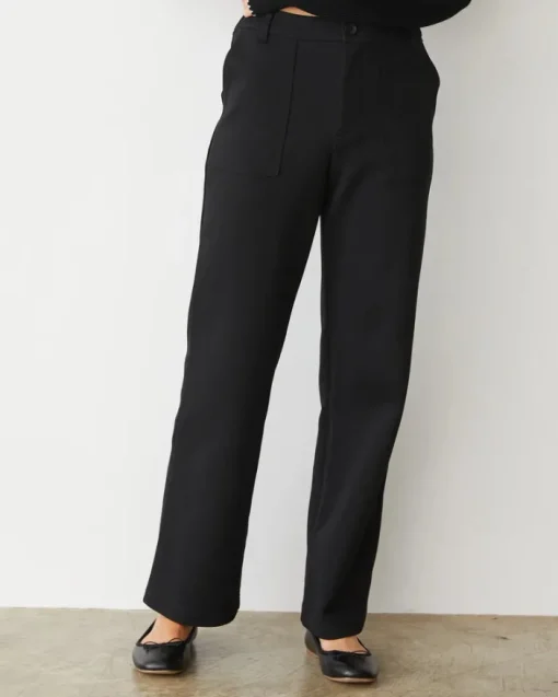 Cotton Knit Patch Pocket Pant