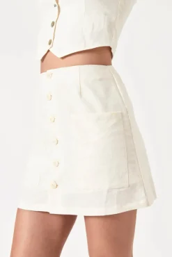 Francoise Linen Mini Skirt