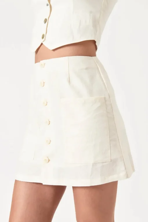 Francoise Linen Mini Skirt
