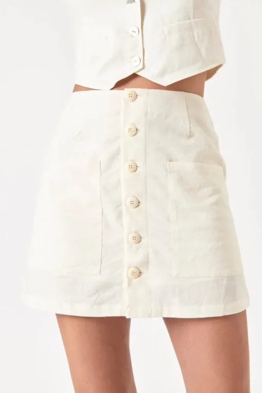 Francoise Linen Mini Skirt