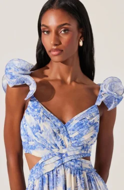 Fritillaria Dress - Blue Floral