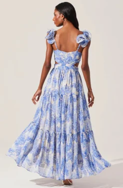Fritillaria Dress - Blue Floral