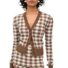 Gingham Knit Cardigan