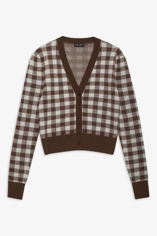 Gingham Knit Cardigan