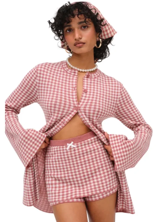 Gingham Knit Skort