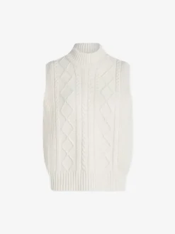 Joilette Roll Neck Vest - Egret