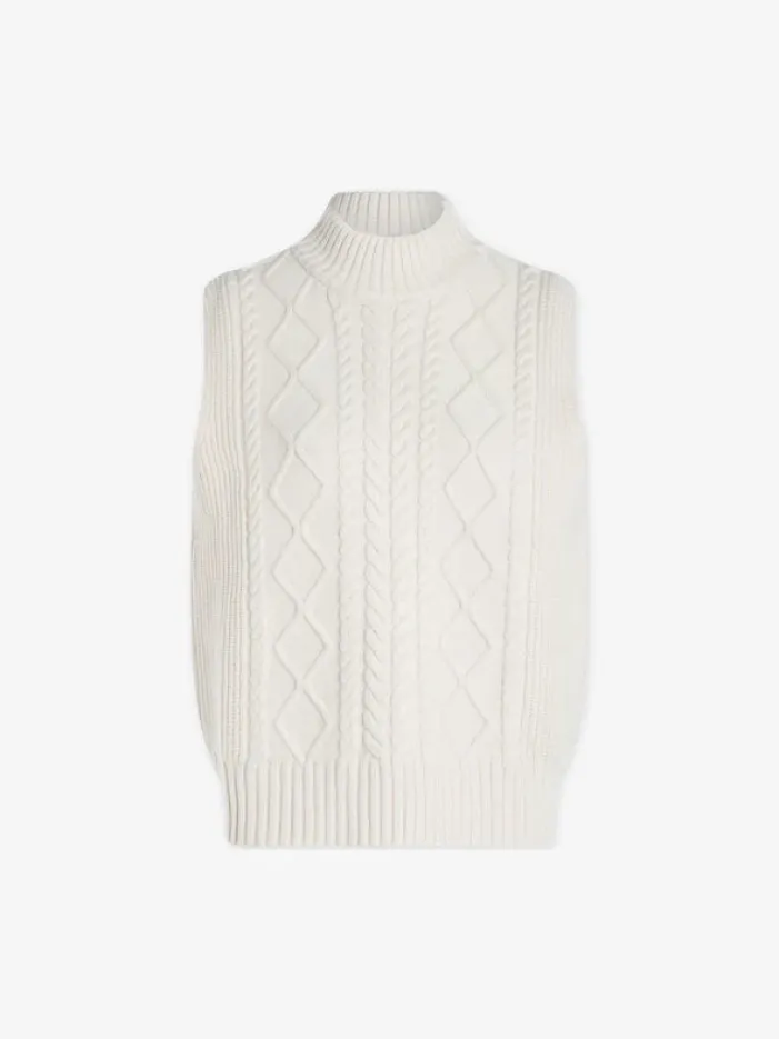 Joilette Roll Neck Vest - Egret