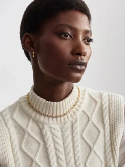 Joilette Roll Neck Vest - Egret