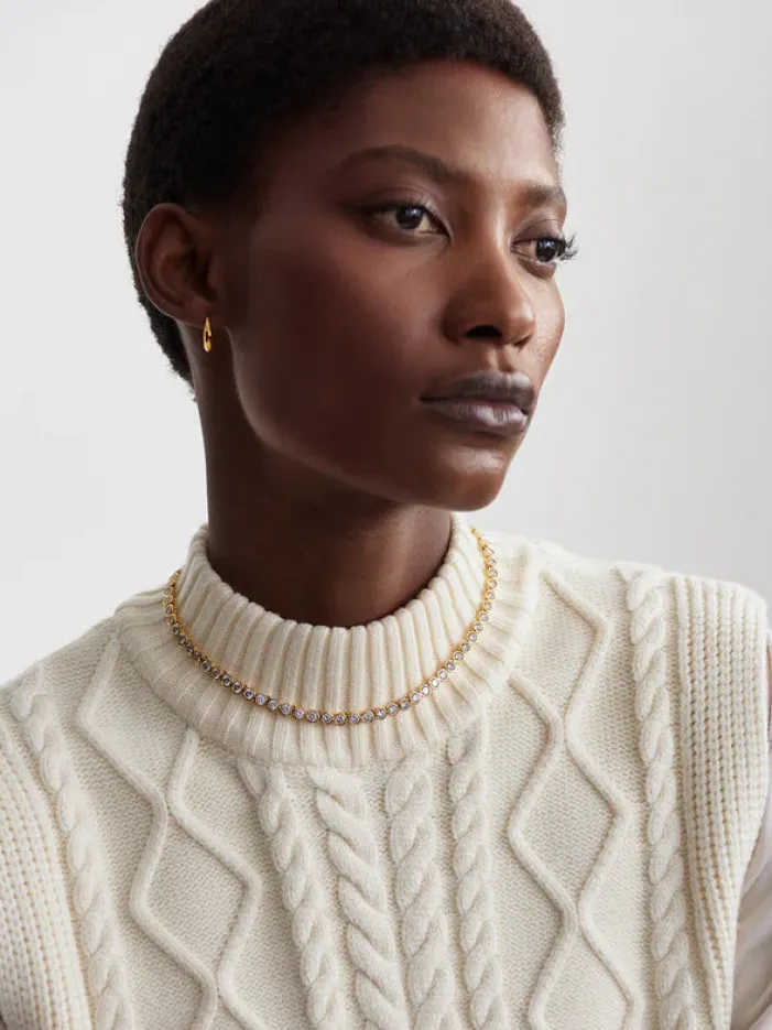 Joilette Roll Neck Vest - Egret