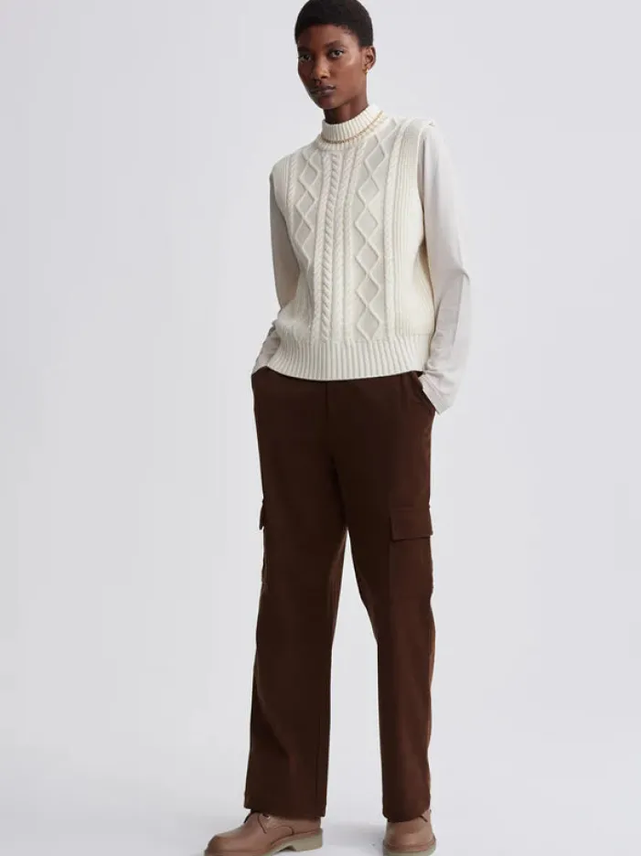 Joilette Roll Neck Vest - Egret