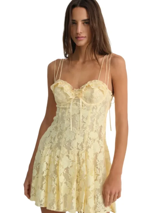 Kate Mini Dress - Yellow