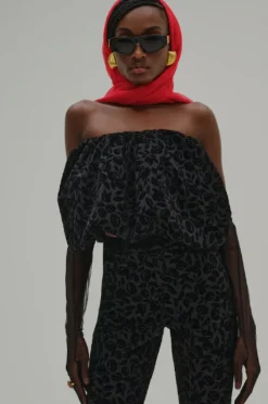 Midnight Velvet Bubble Top