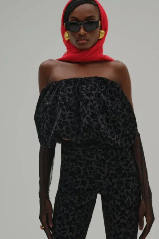 Midnight Velvet Bubble Top
