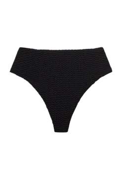 Paula Bikini Bottom - Black Crochet