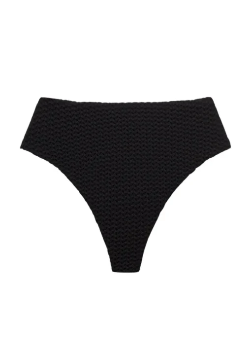 Paula Bikini Bottom - Black Crochet