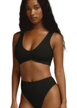 Paula Bikini Bottom - Black Crochet