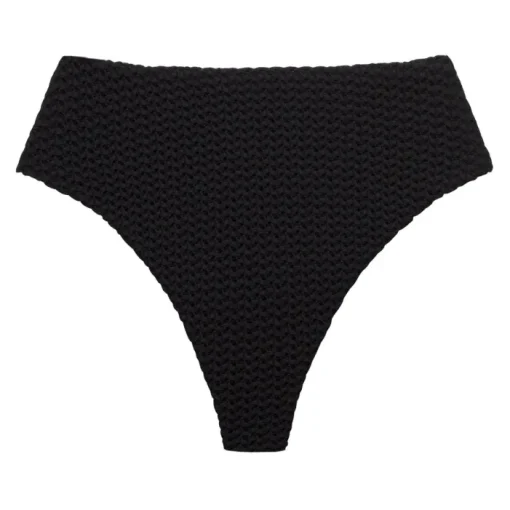 Paula Bikini Bottom - Black Crochet