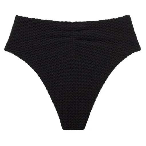 Paula Bikini Bottom - Black Crochet