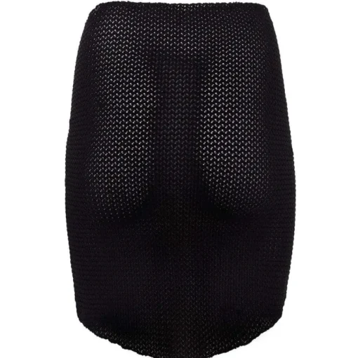 Sarong - Black Crochet