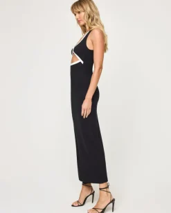 Steph Dress - Black-Cream