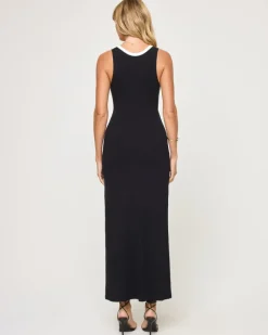 Steph Dress - Black-Cream
