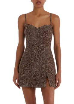 Taylor Skort Romper - Brown Paisley