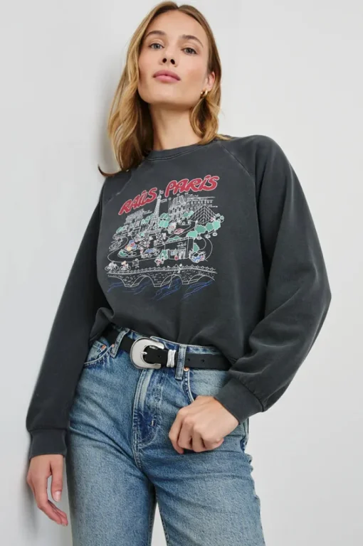 Vintage Raglan Paris Sweater