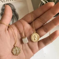 Vintage Saint Pendant Necklace